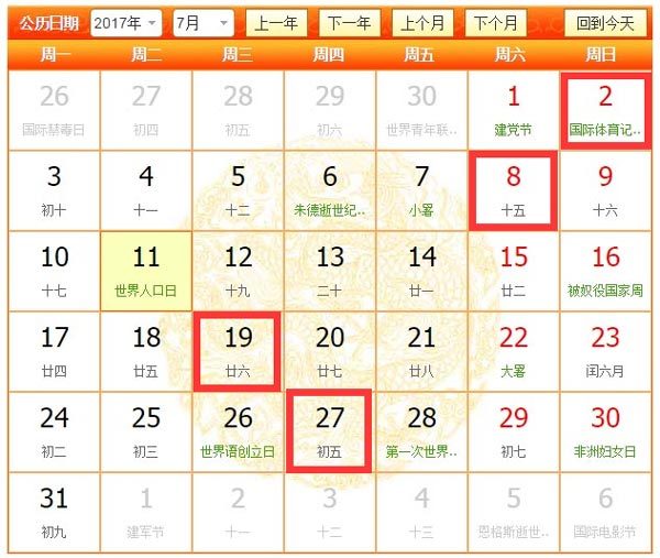 2017年7月那幾天適合裝修，7月裝修吉日